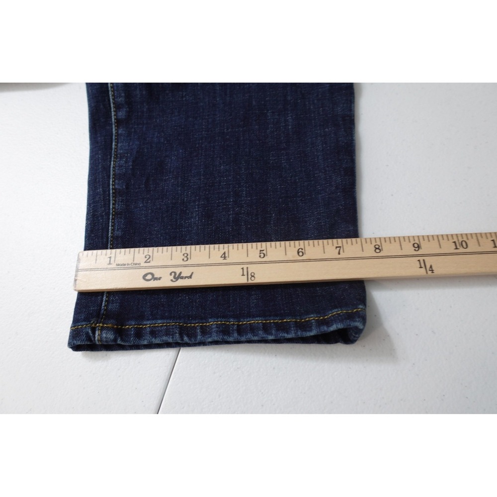 Talbots Jeans Womens 14 Blue Dark Wash Everyday Relaxed Straight Stretch Denim - Picture 10 of 11